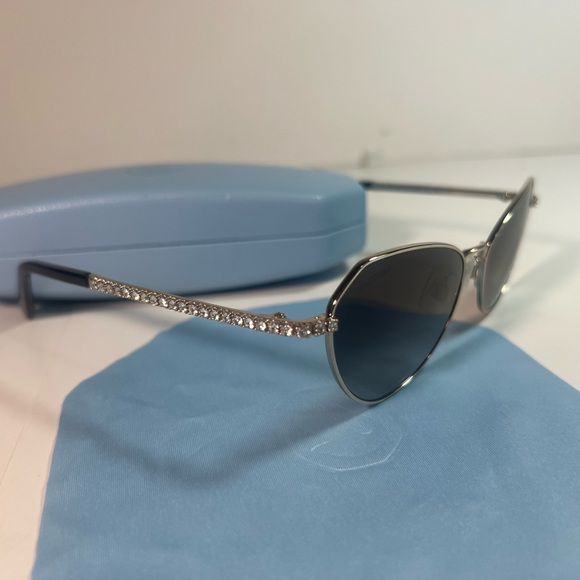 SWAROVSKI Sunglasses, Gradient tint, SK0386 32B, Black rhinestones women men - Picture 10 of 11